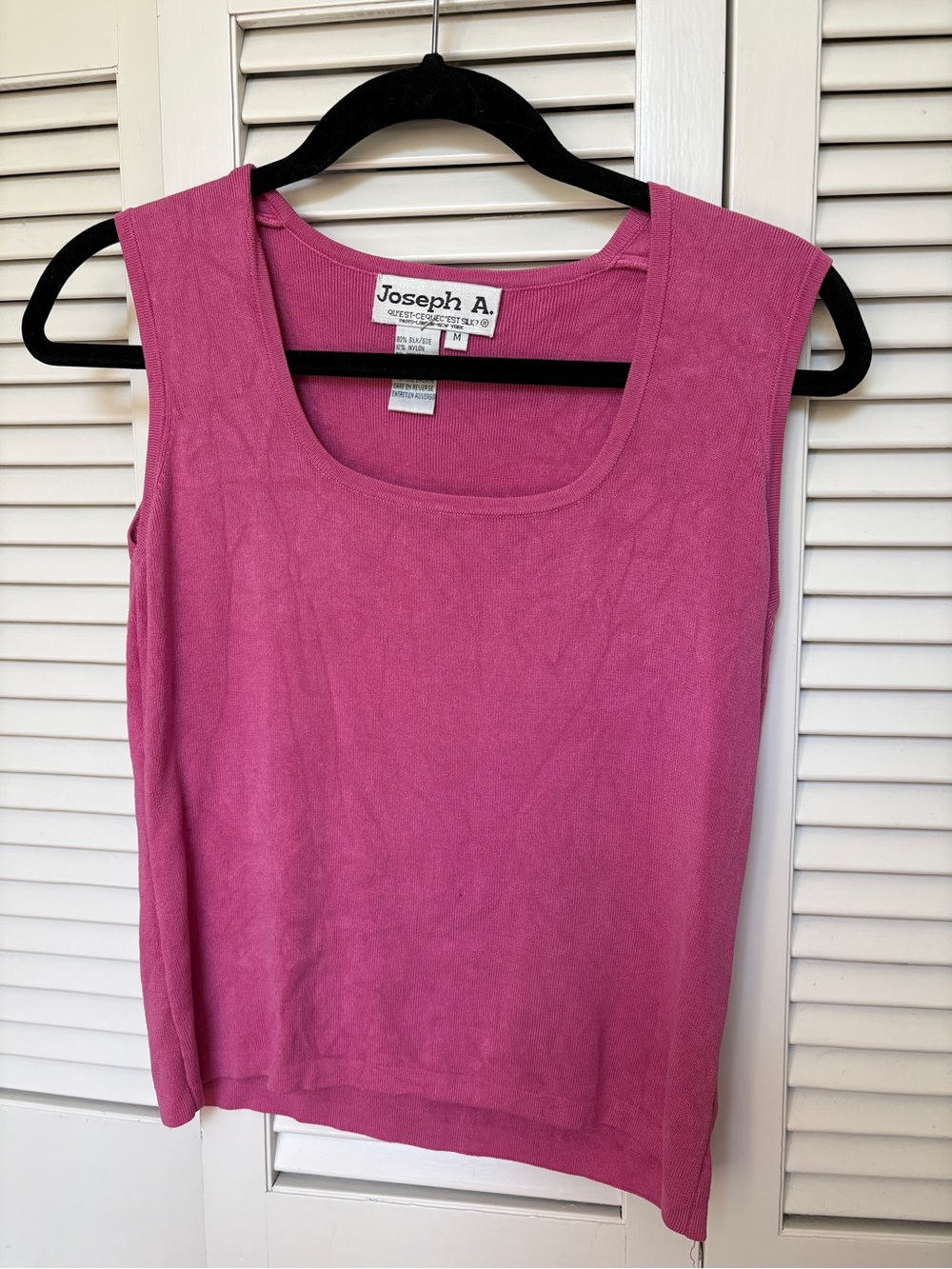 Joseph A Pink Sleeveless Knit Tank